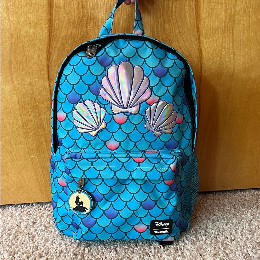 Loungefly Disney Little Mermaid Holographic Shell Backpack